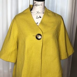 Ellen Tracy Yellow Wool Swing Jacket